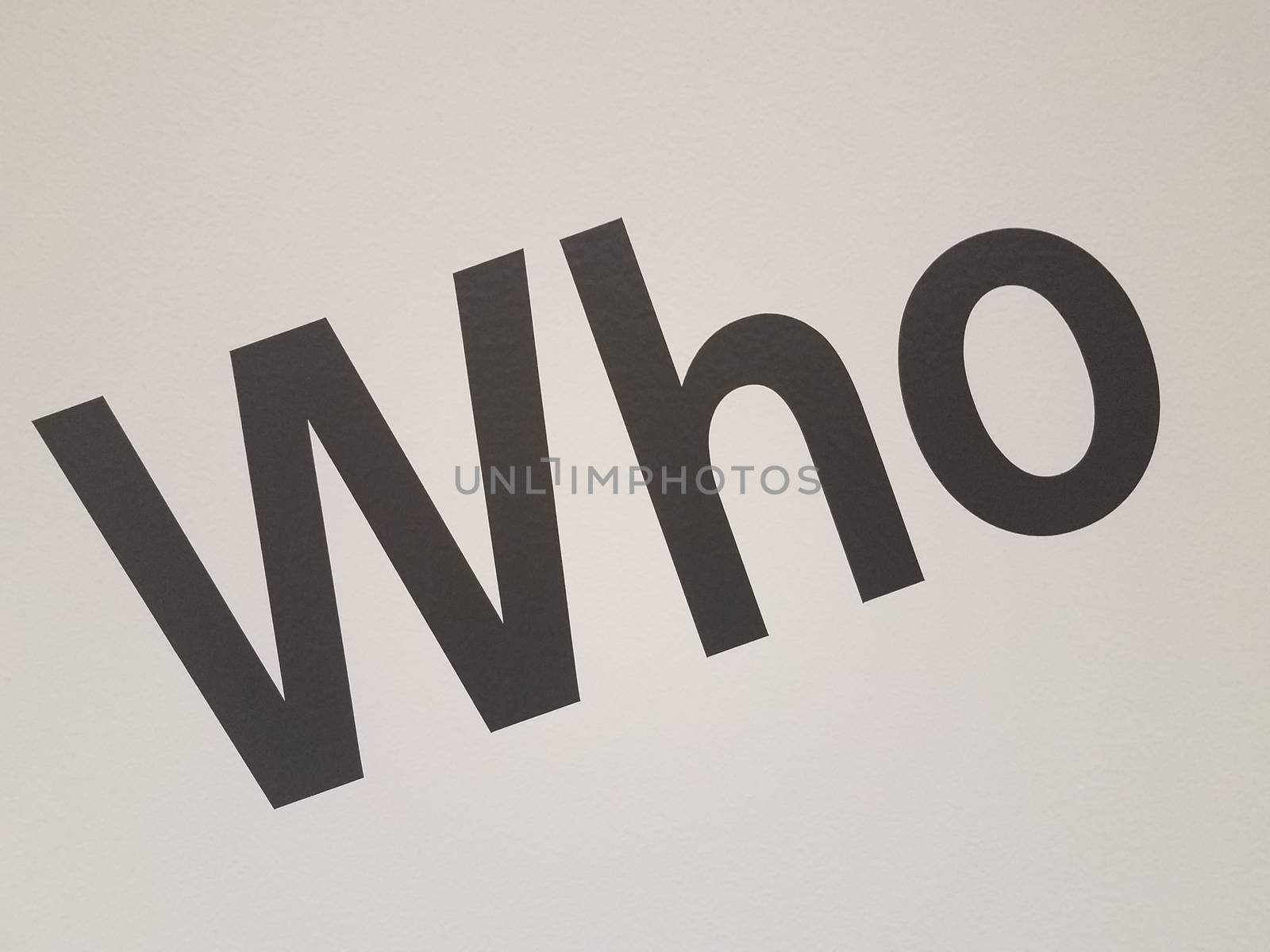 who sign with black letters on white paper by stockphotofan1