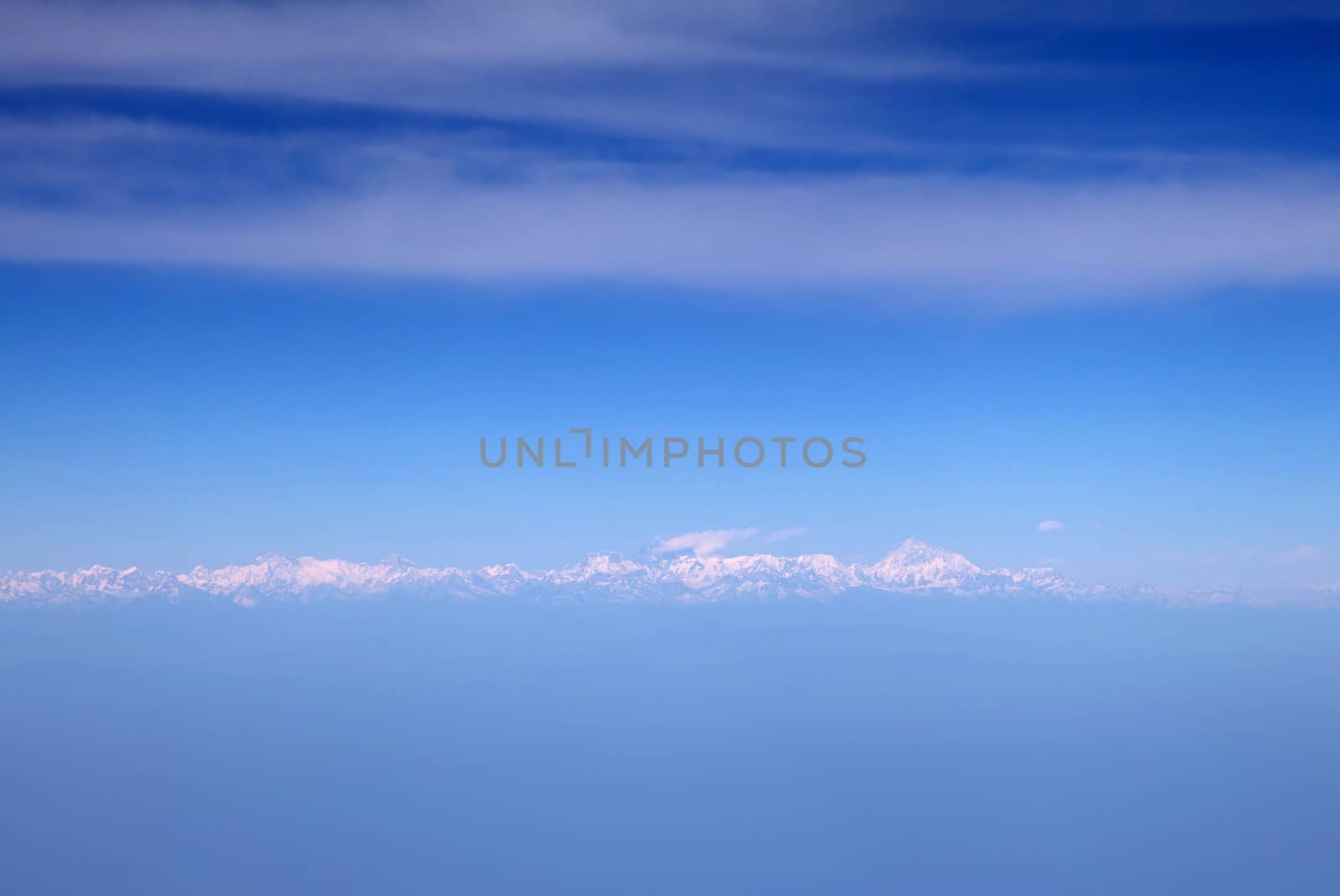 Himalaya mountains from the airplane by Goodday
