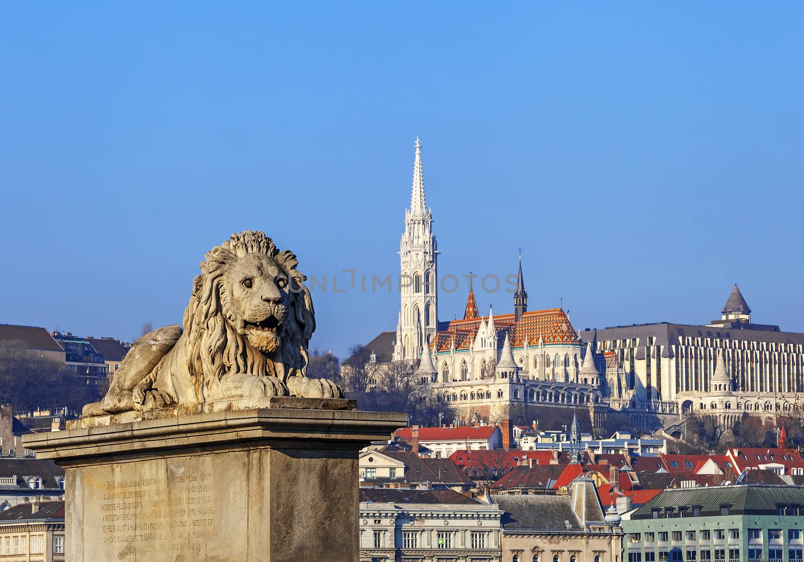 View of Matthias Church and Fisherman's Bastion in Budapest Hungary by Goodday