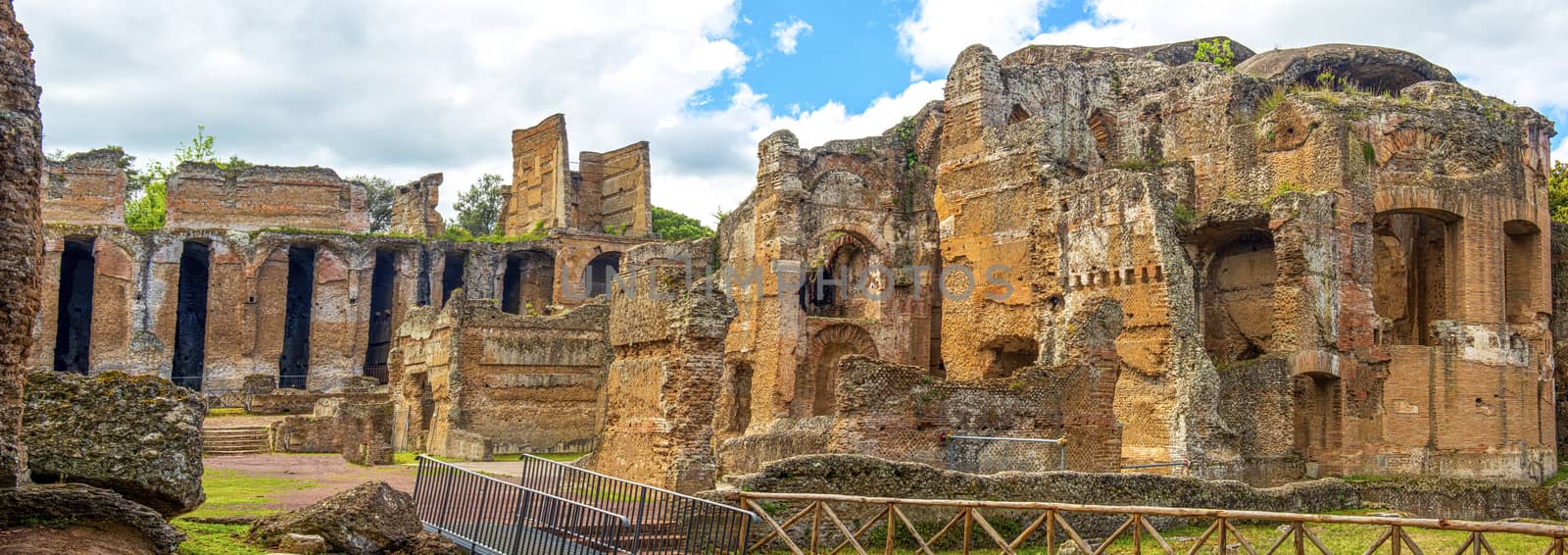 Grand Thermae or Grandi Terme of Villa Adriana or Hadrians Villa archaeological site of UNESCO in Tivoli - Rome - Lazio - Italy .