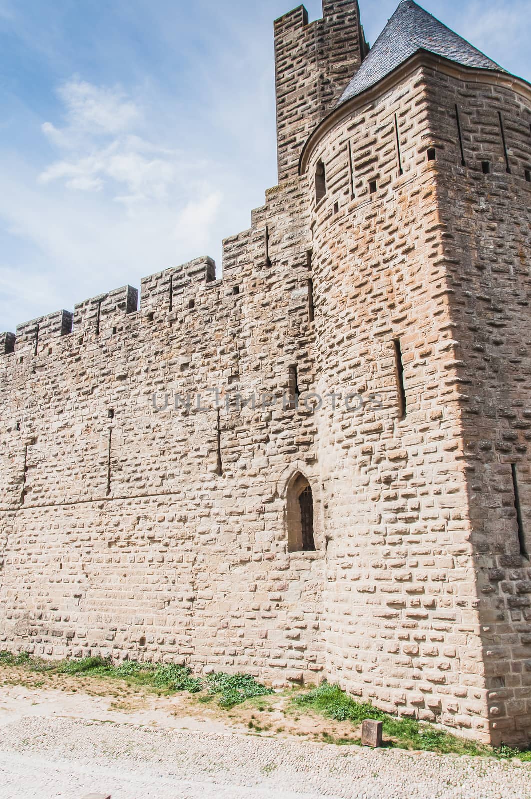 Ramparts of the Medieval City of Carcassonne in the Aude in France