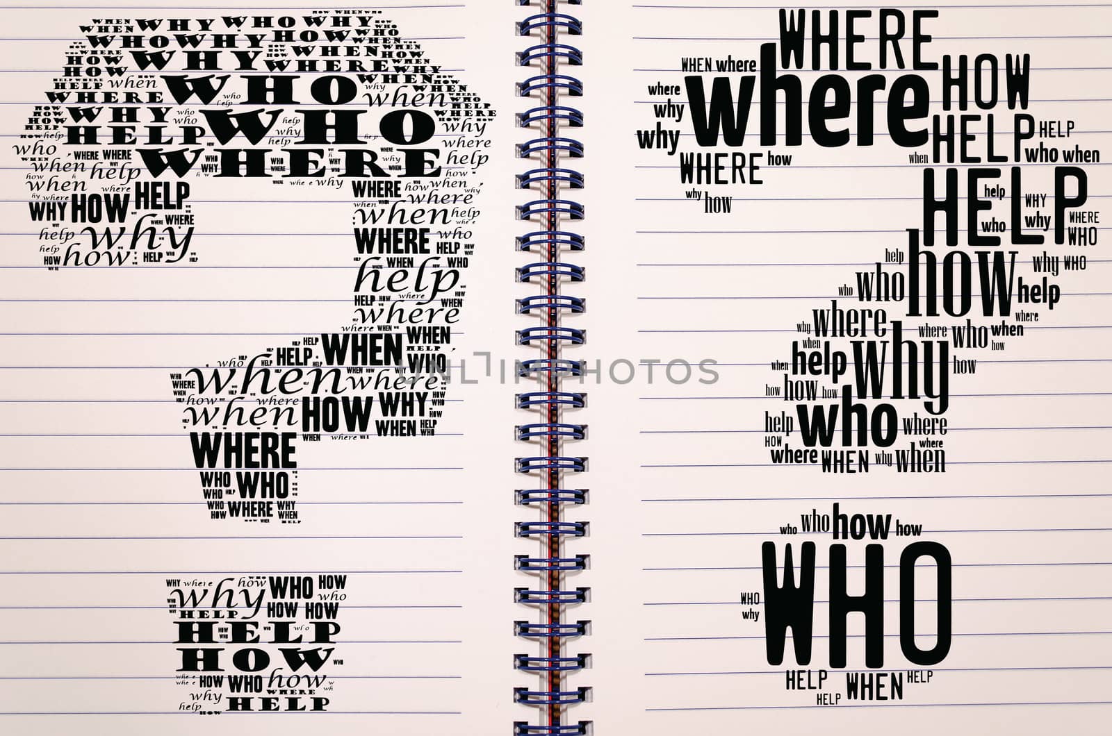 Question mark word cloud collage by eenevski