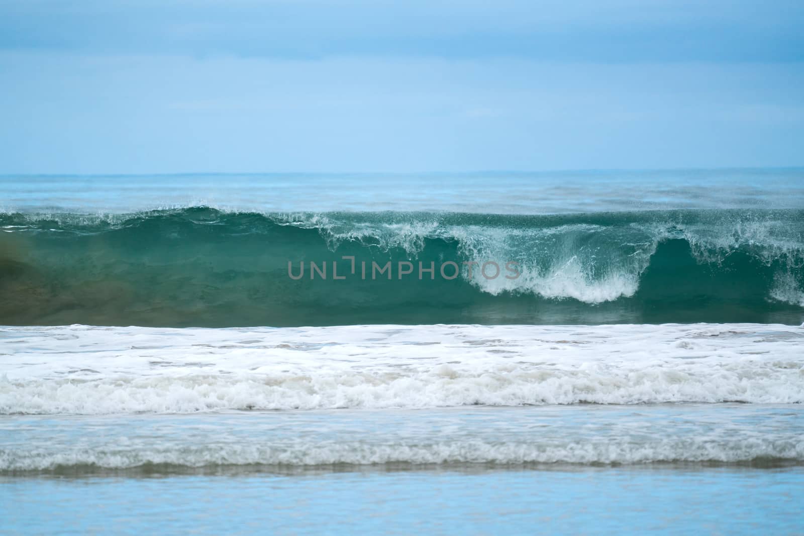 scene of the ocean with small waves