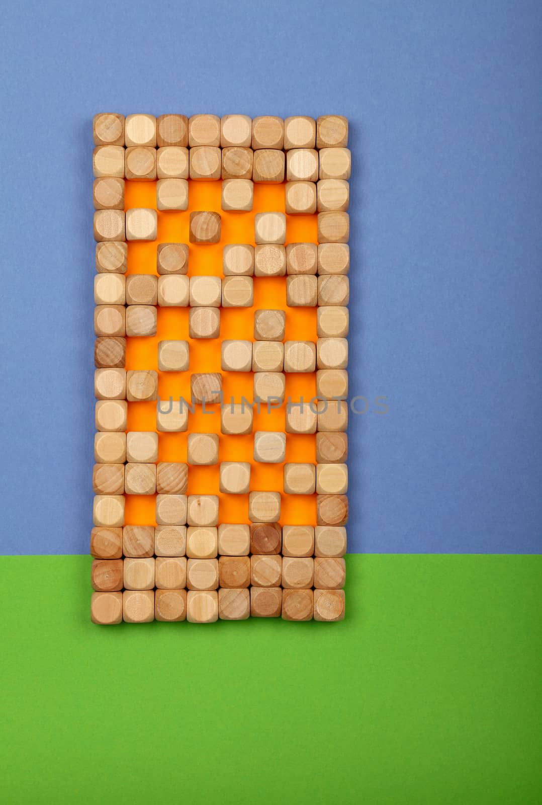 Wooden toy building blocks in shape high house by BreakingTheWalls