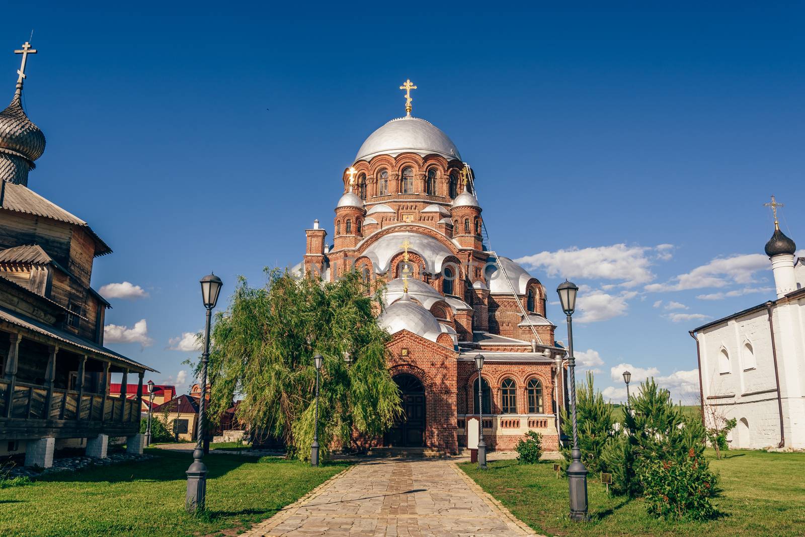 Church of the Theotokos Joy of All Who Sorrow at the Ioanno-Predtechensky Monastery in City-Island Sviyazhsk, Russia.