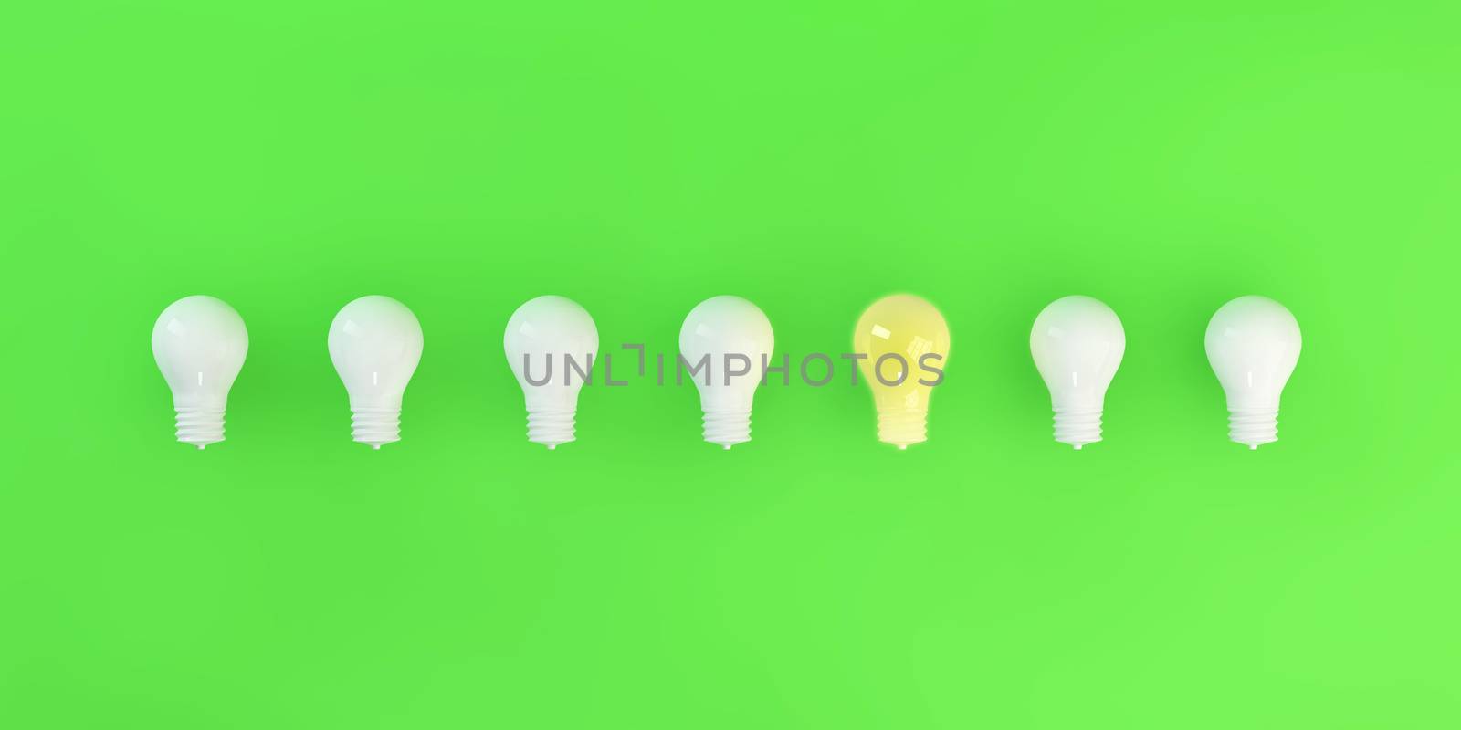 Idea and Innovation Concept with Bulb Layout