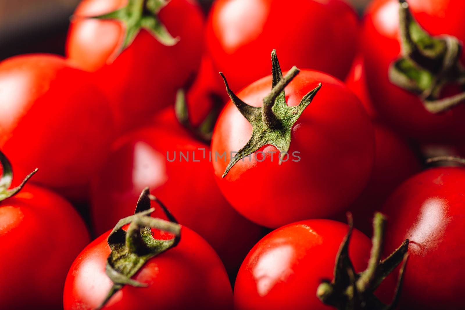 Ripe and Red Cherry Tomatoes Background