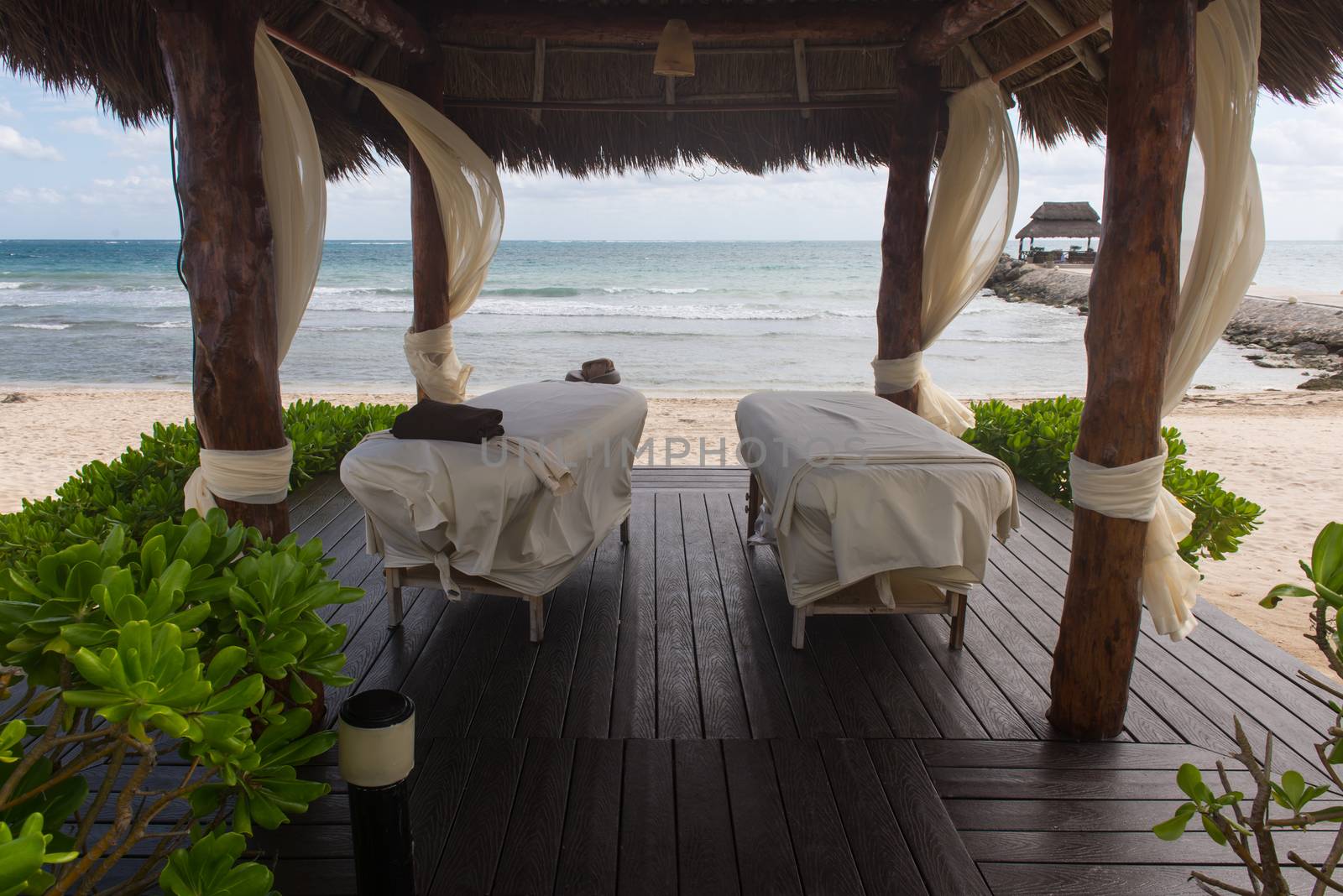 Massage Booth on the Beach by viscorp