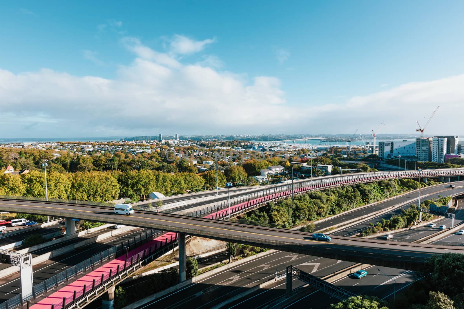 View of central business district of Auckland, New Zealand daytime