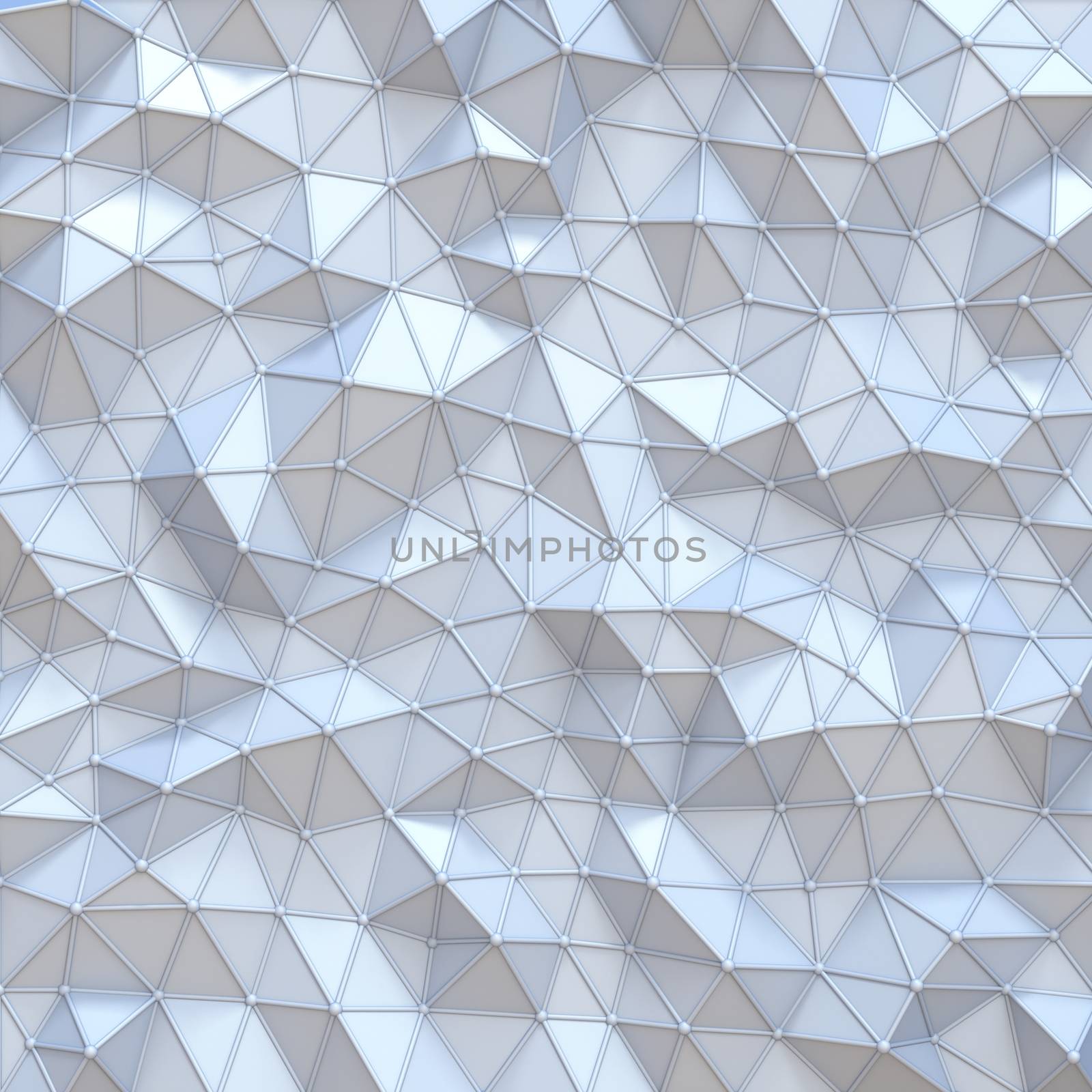 White abstract polygonal triangle background 3D by djmilic