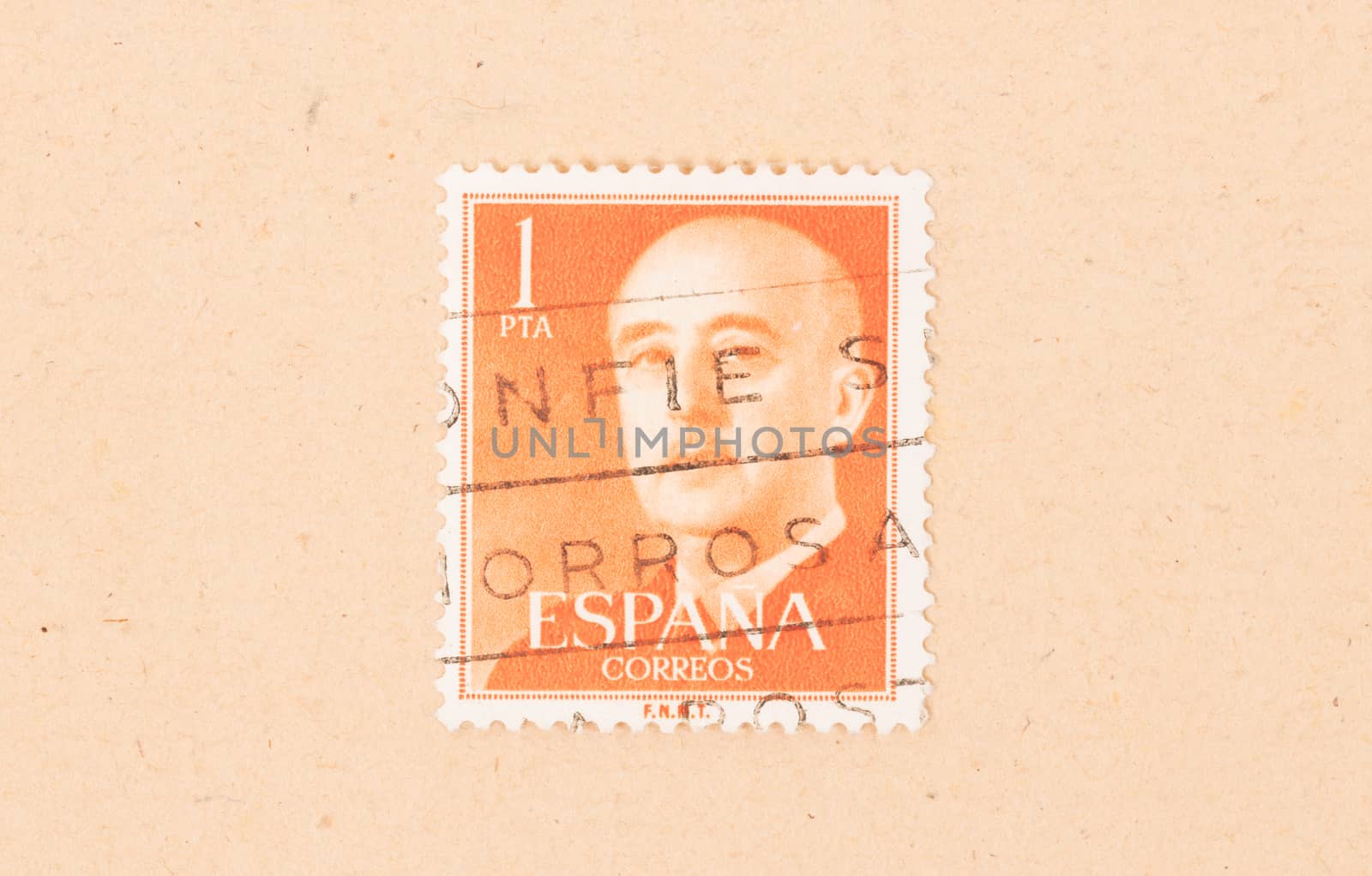 SPAIN - CIRCA 1970: A stamp printed in Spain shows the President, circa 1970
