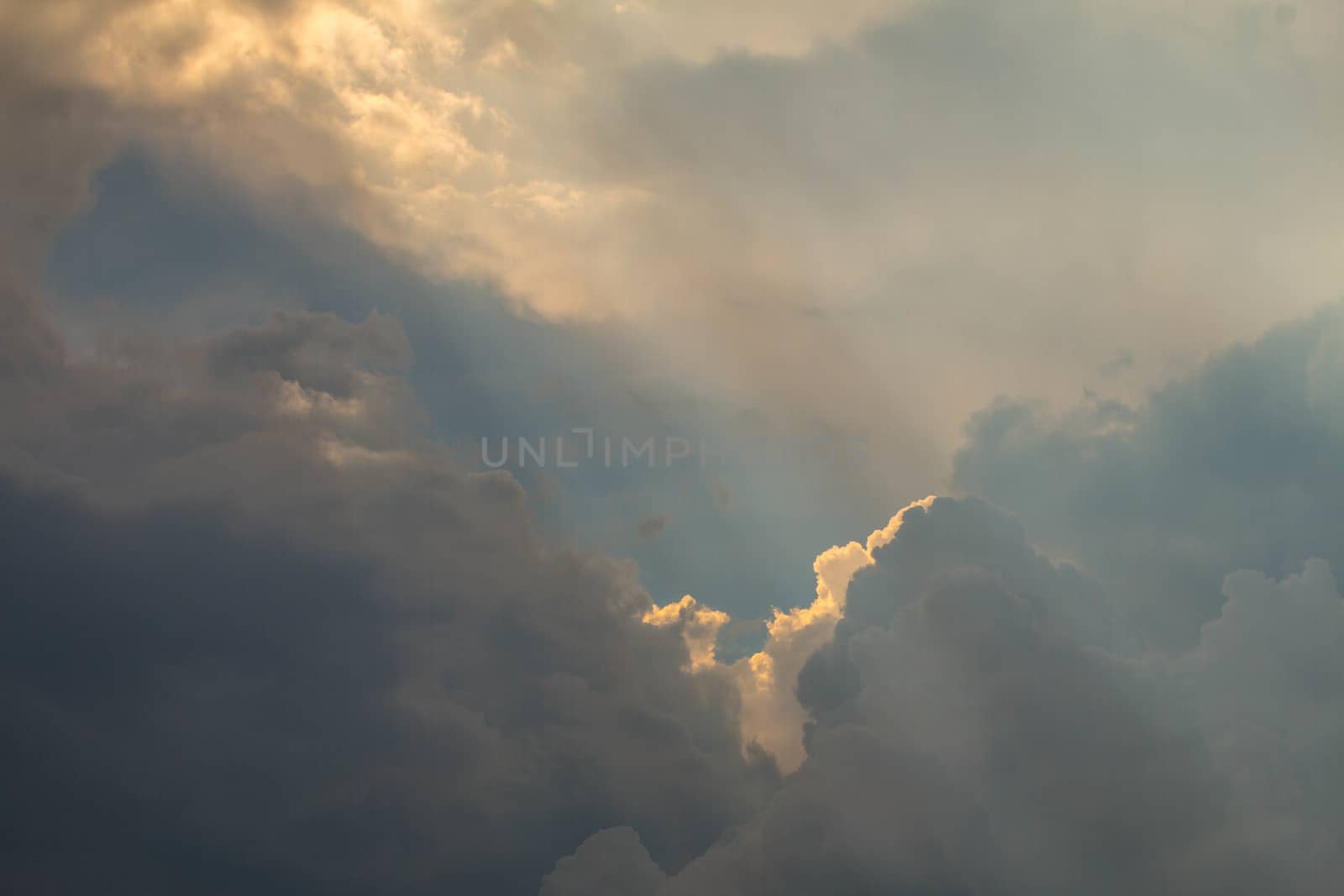 Beautiful sky sun beam line light shining through the clouds, Sunbeam through the clouds by N_u_T