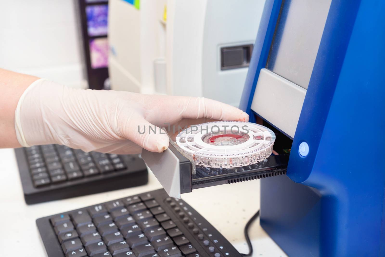 Biochemical analyzer in laboratory by HERRAEZ