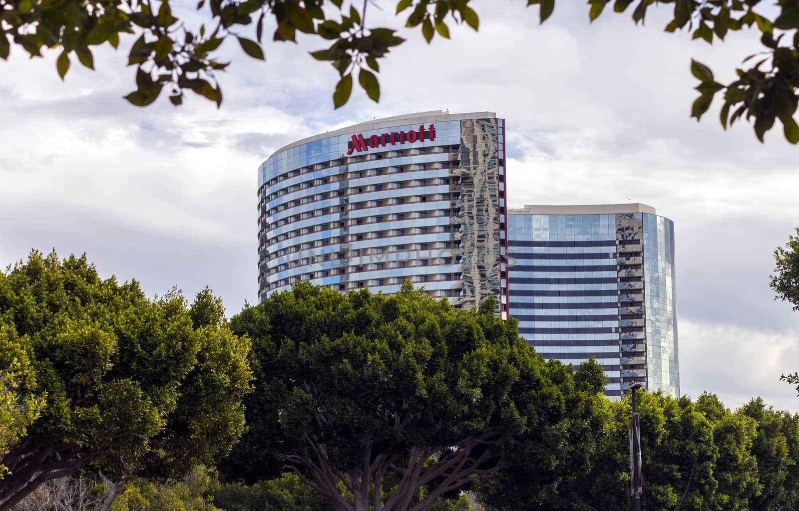 SAN DIEGO,UNITED STATES - NOVEMBER 19,2016:Hotel Marriot located in downtown of San Diego city,California,United States.