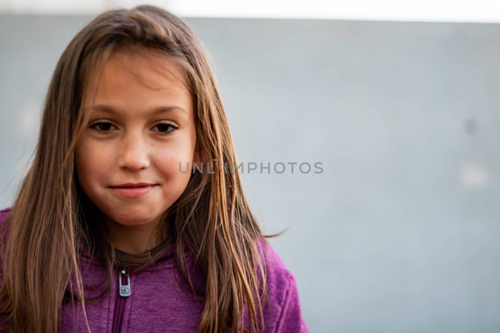 Portrait of little girl posing smiling