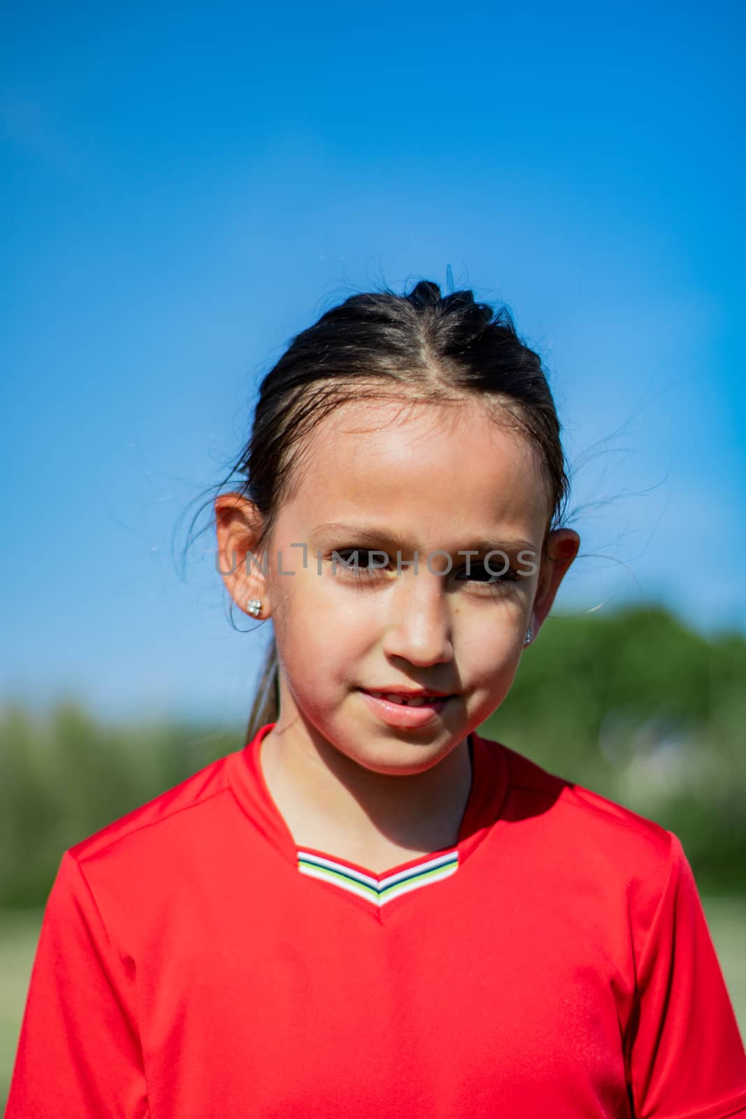 Portrait of little girl posing smiling