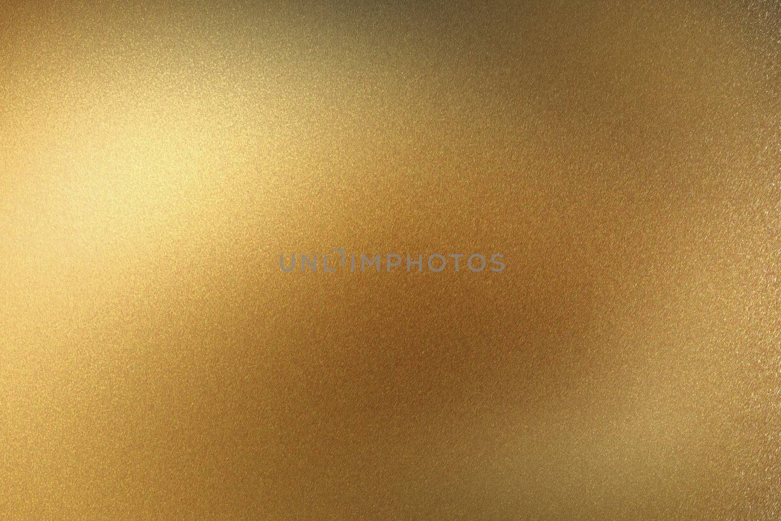 Glowing gold metallic thin sheet, abstract texture background