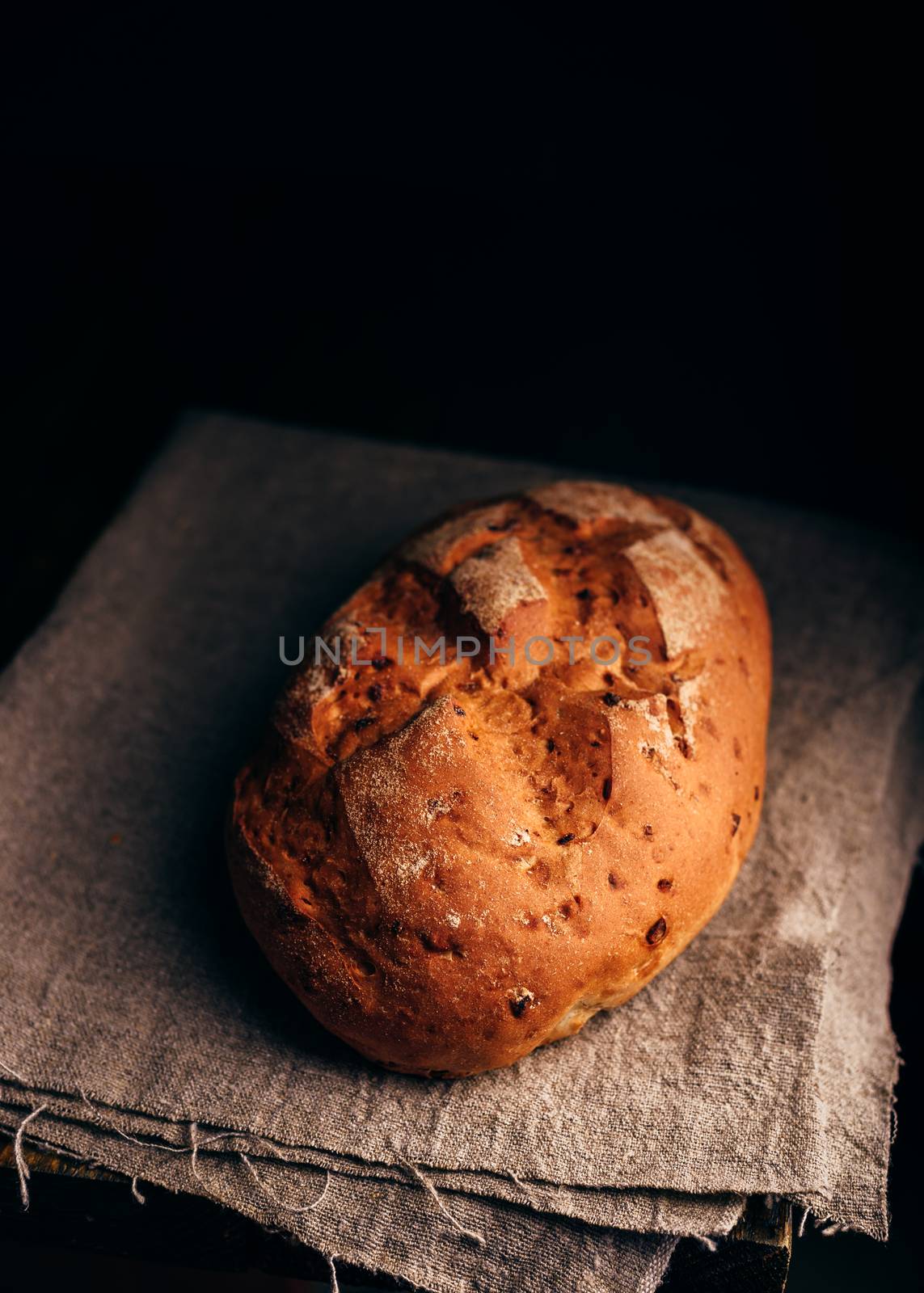 Loaf of Bread on Cloth. by Seva_blsv