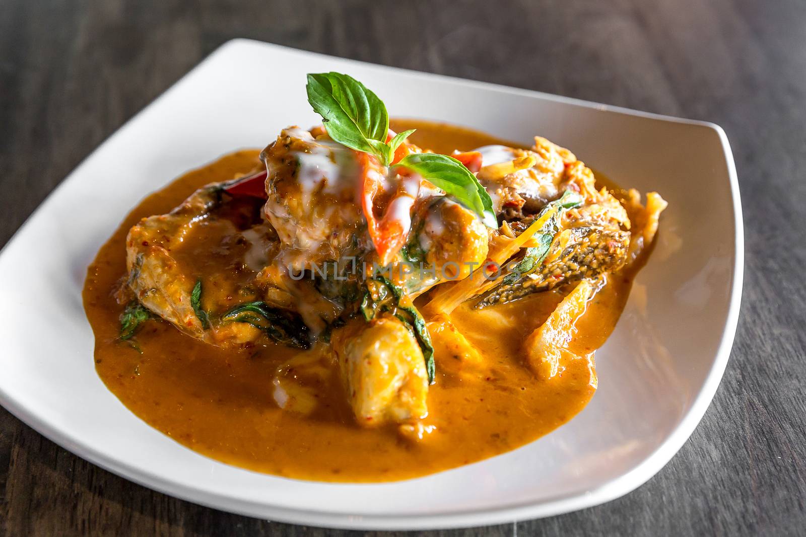 Fish with Red Curry Paste by vichie81