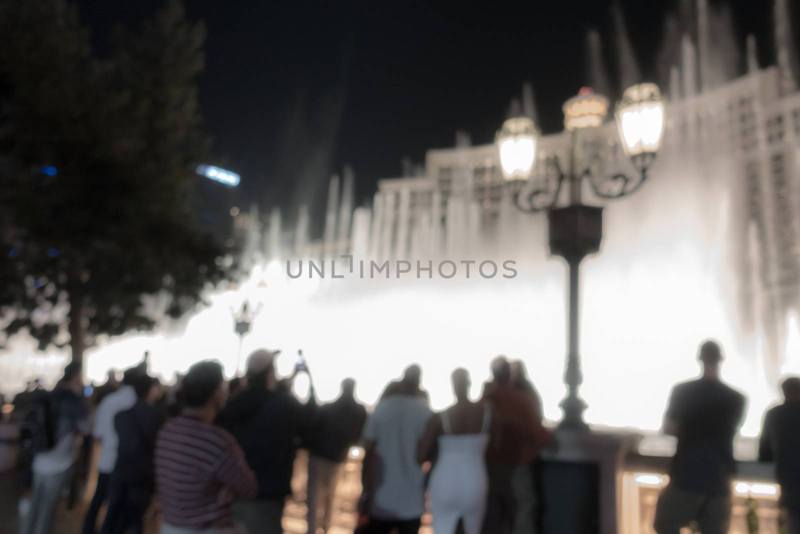 Abstract Blurred background of Las Vegas city cityscape in Nevada USA night