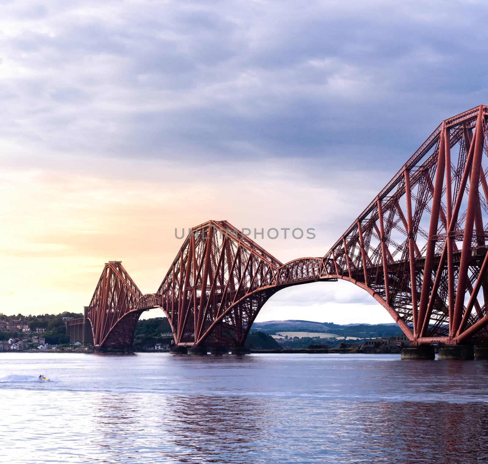 The Forth bridge, UNESCO world heritage site railway bridge in Edinburgh Scotland UK.