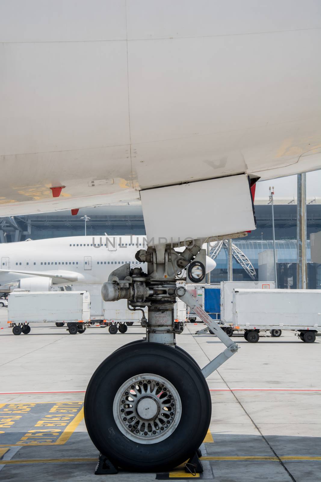 Airplane parked at the airport