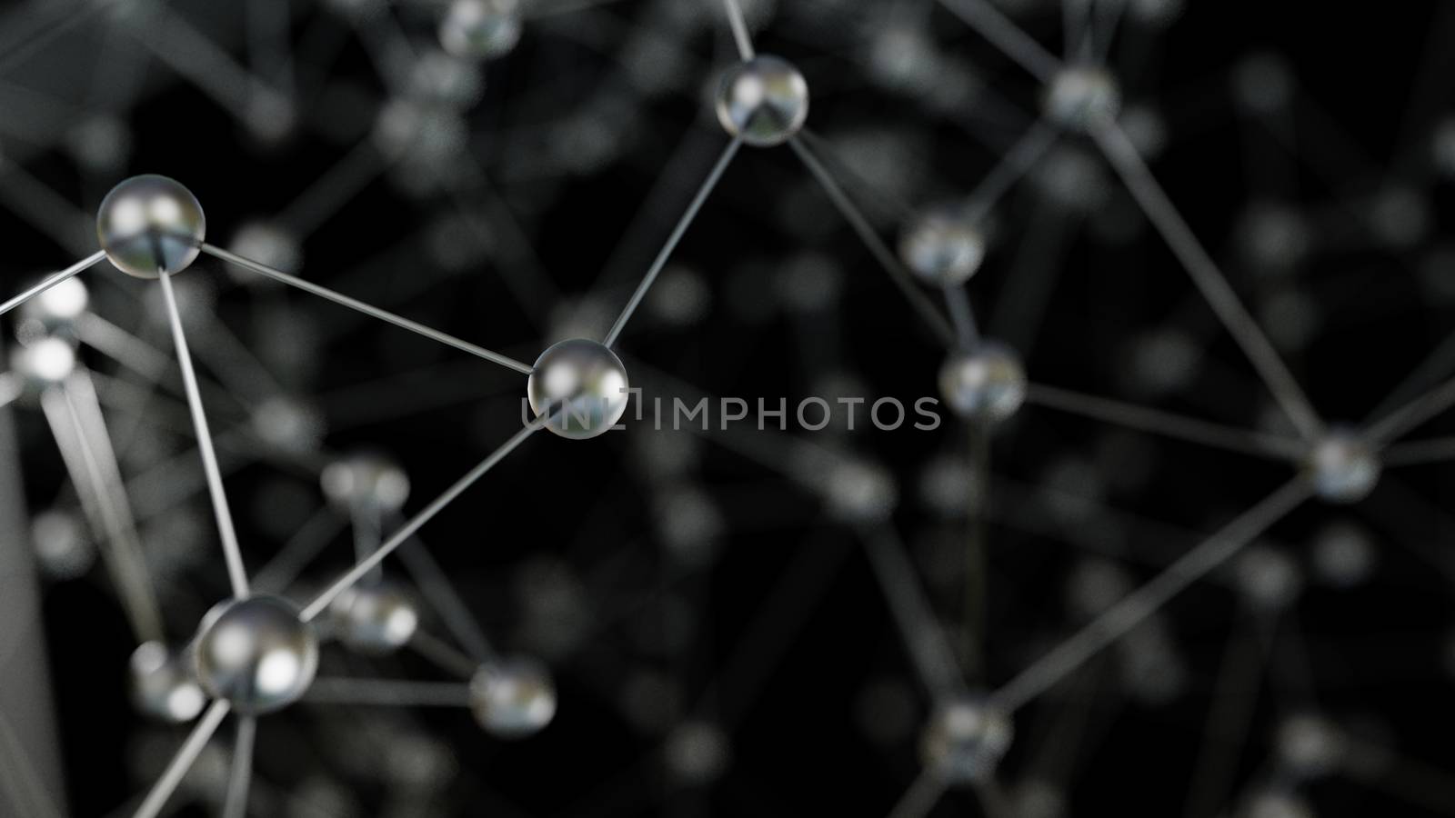 Abstract technology background futuristic network, plexus background. 3D illustration