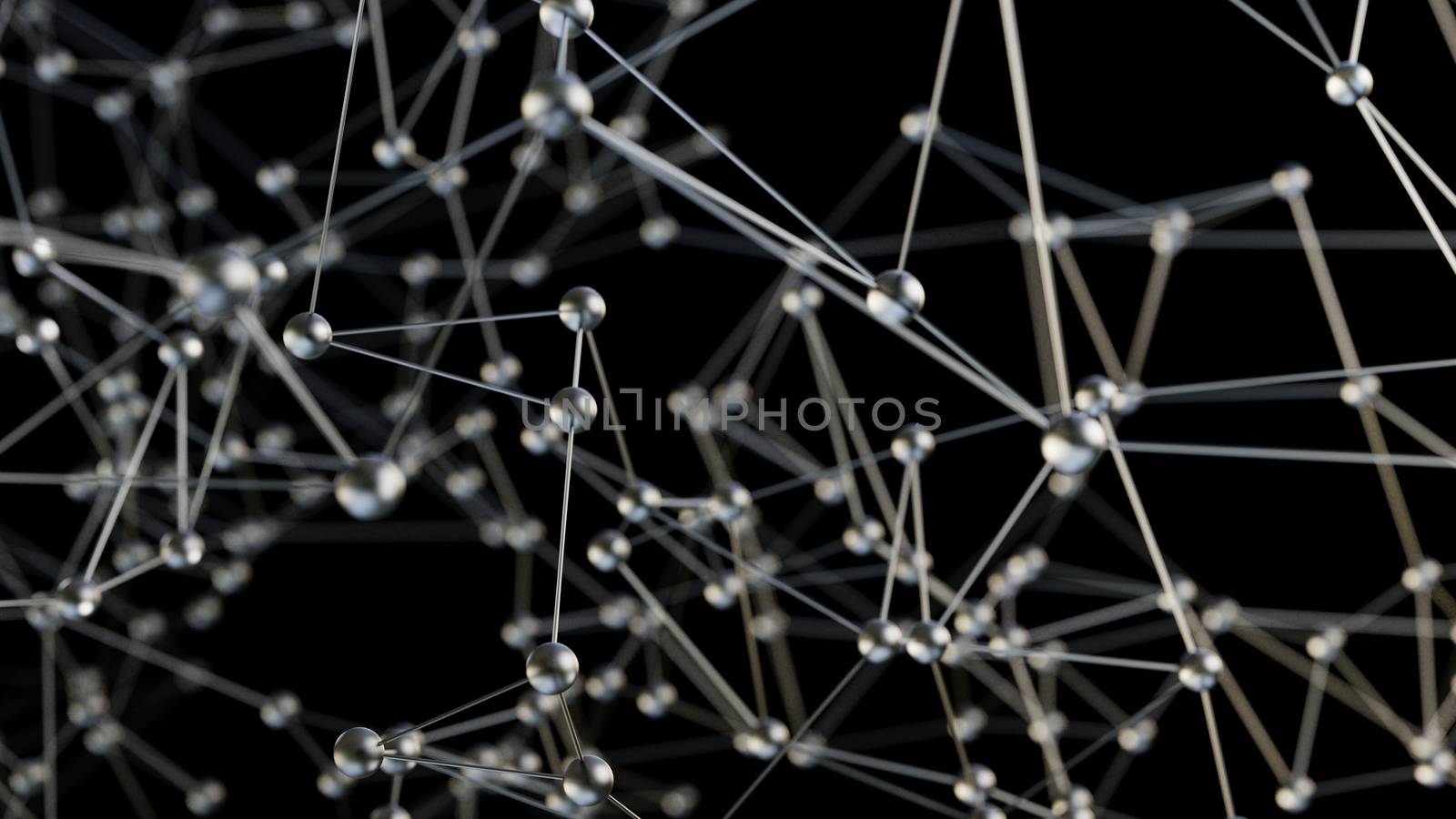 Abstract technology background futuristic network, plexus background. 3D illustration