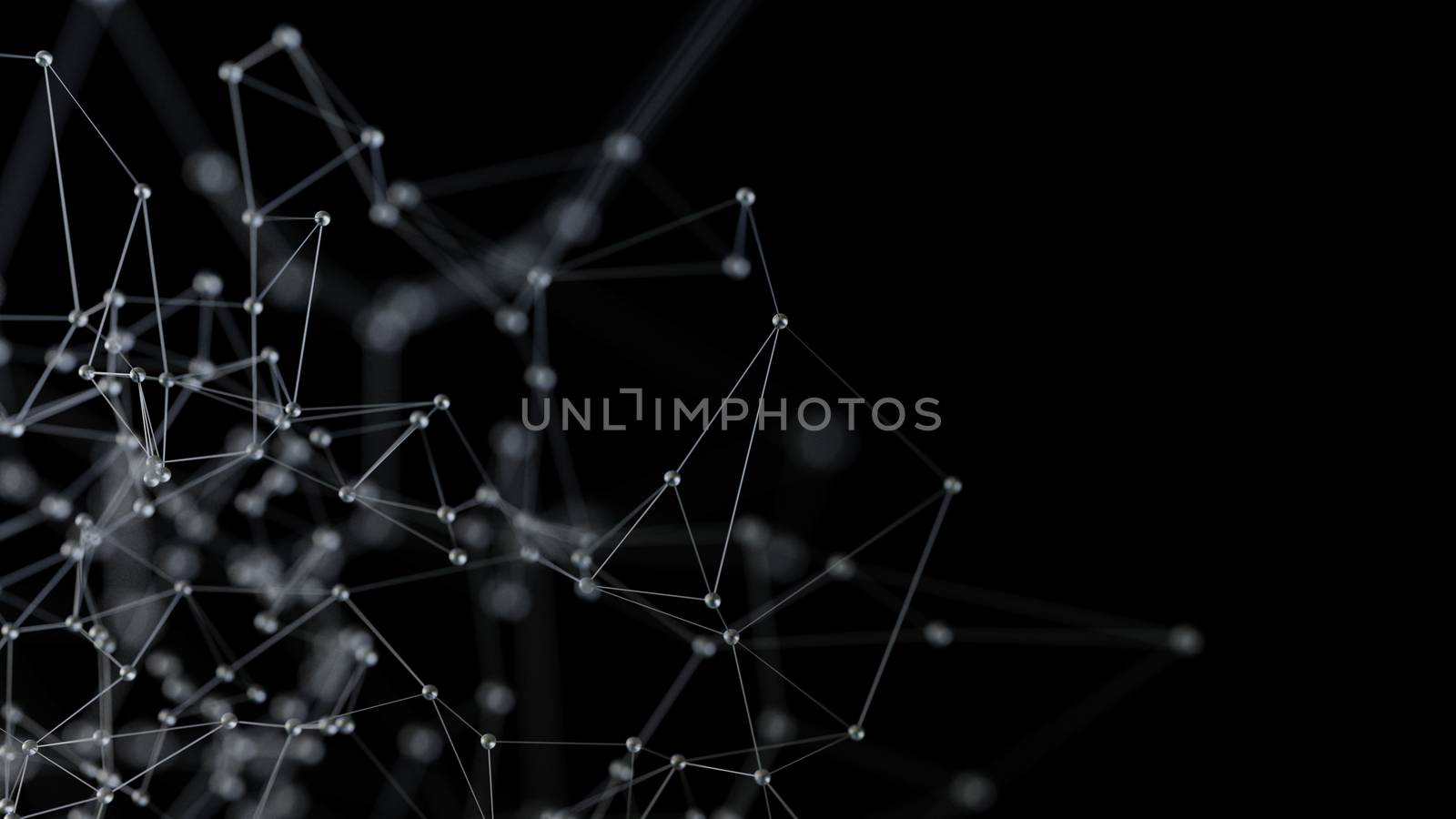 Abstract technology background futuristic network, plexus background. 3D illustration