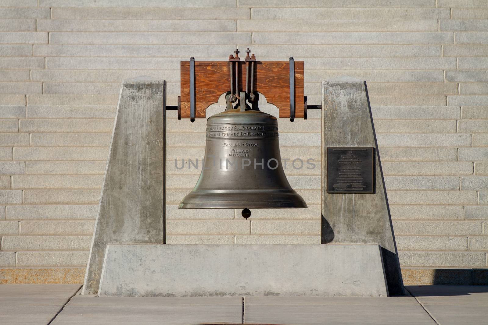 Bell of the boise capital that is an imitation of the liberty bell