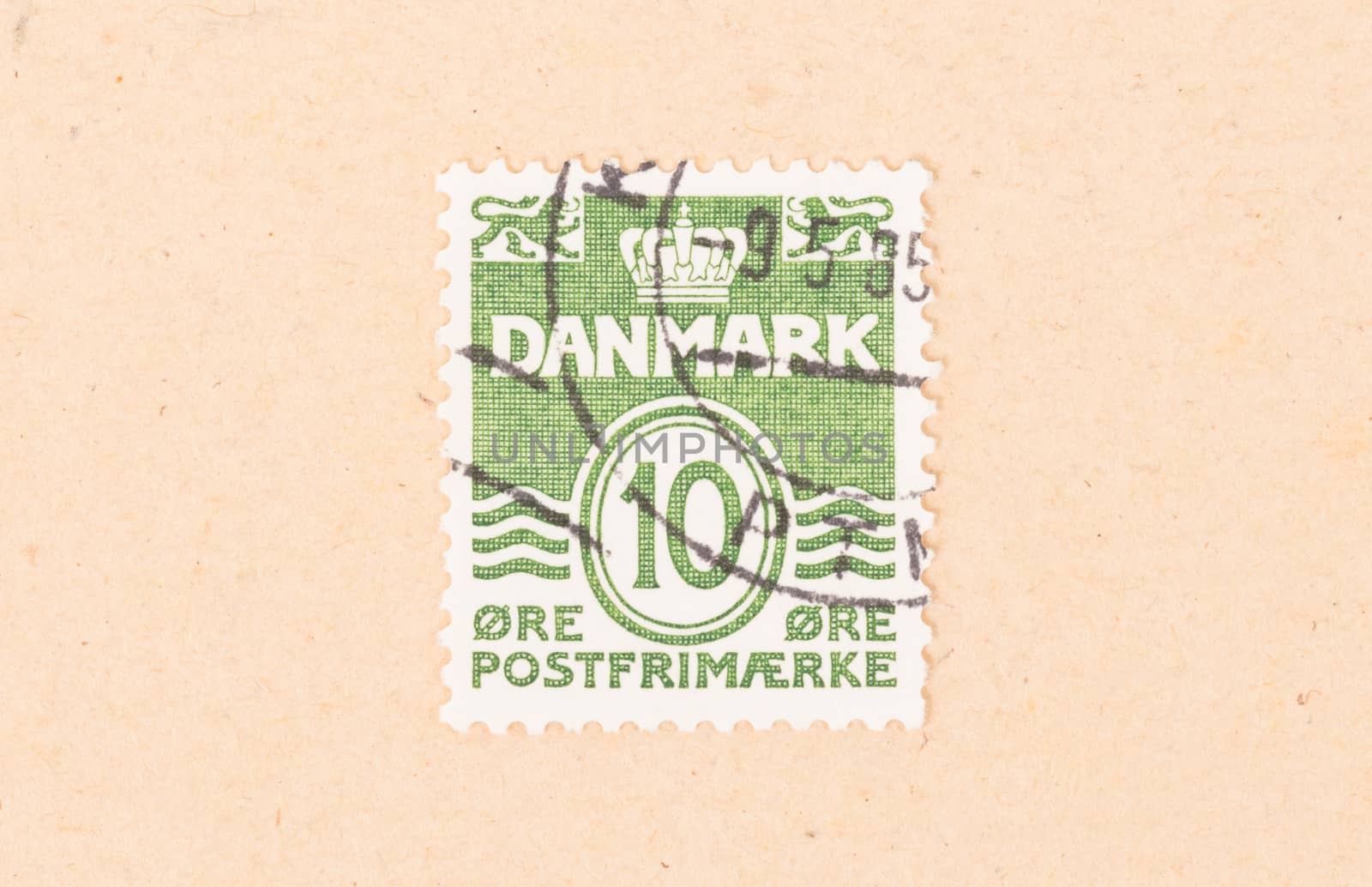 DENMARK - CIRCA 1980: A stamp printed in Denmark shows it's valu by michaklootwijk