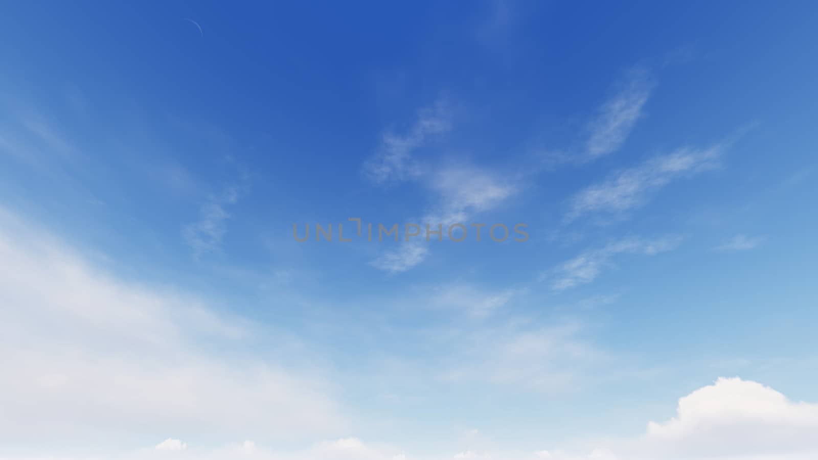 Cloudy blue sky abstract background, blue sky background with tiny clouds, 3d rendering

