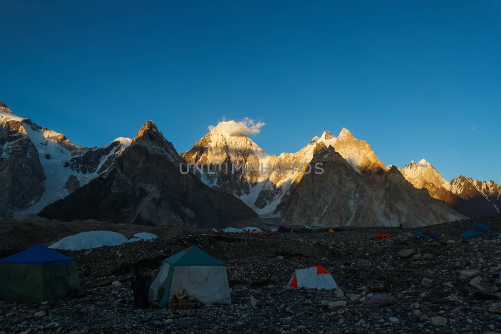 Gasherbrum massif and Baltoro glacier, K2 Base Camp, Pakistan by Volcanic