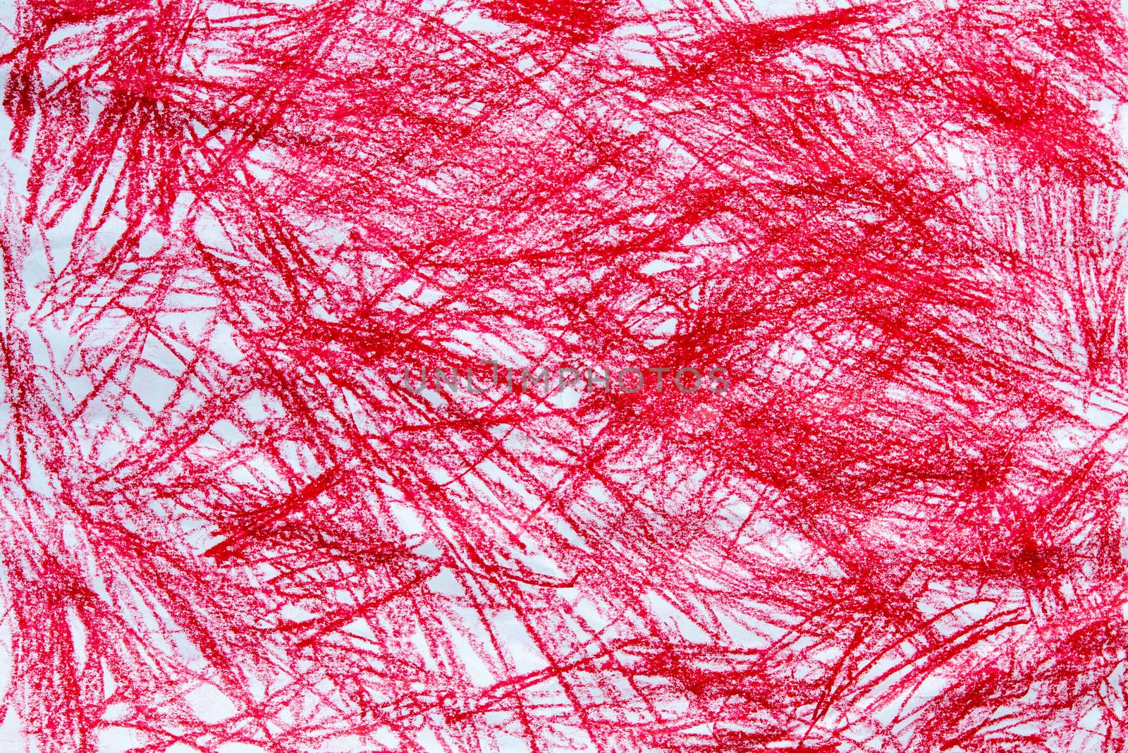 Child artwork red pencil drawings background. by szefei