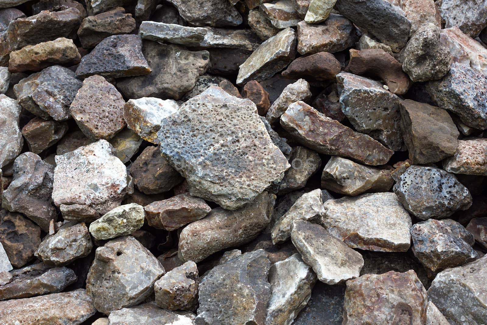 texture of cobblestone. Large stone. Mound of cobblestone by kasynets_olena