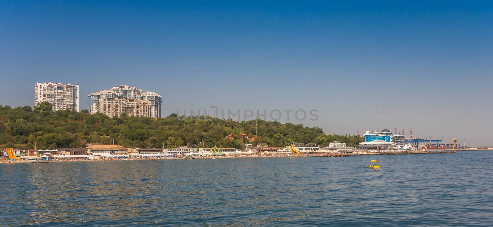 Odessa, Ukraine - 08.28.2018. Langeron beach in Odessa, Ukraine, in a sunny summer day