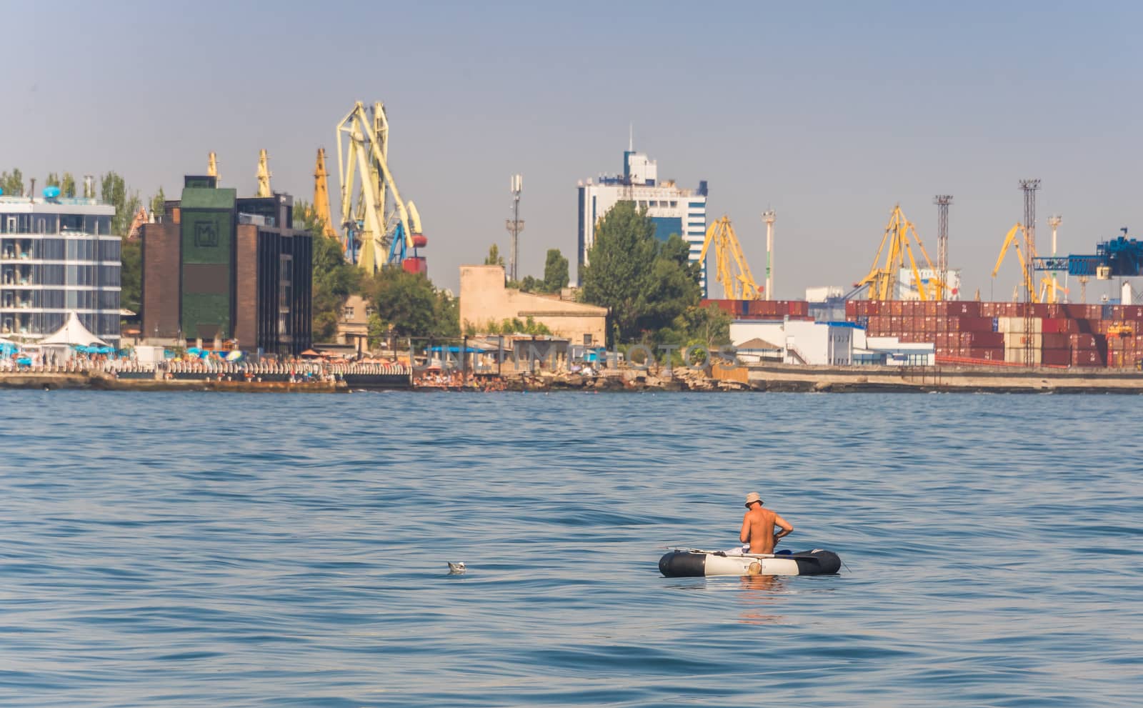 Odessa, Ukraine - 08.28.2018. Langeron beach in Odessa, Ukraine, in a sunny summer day