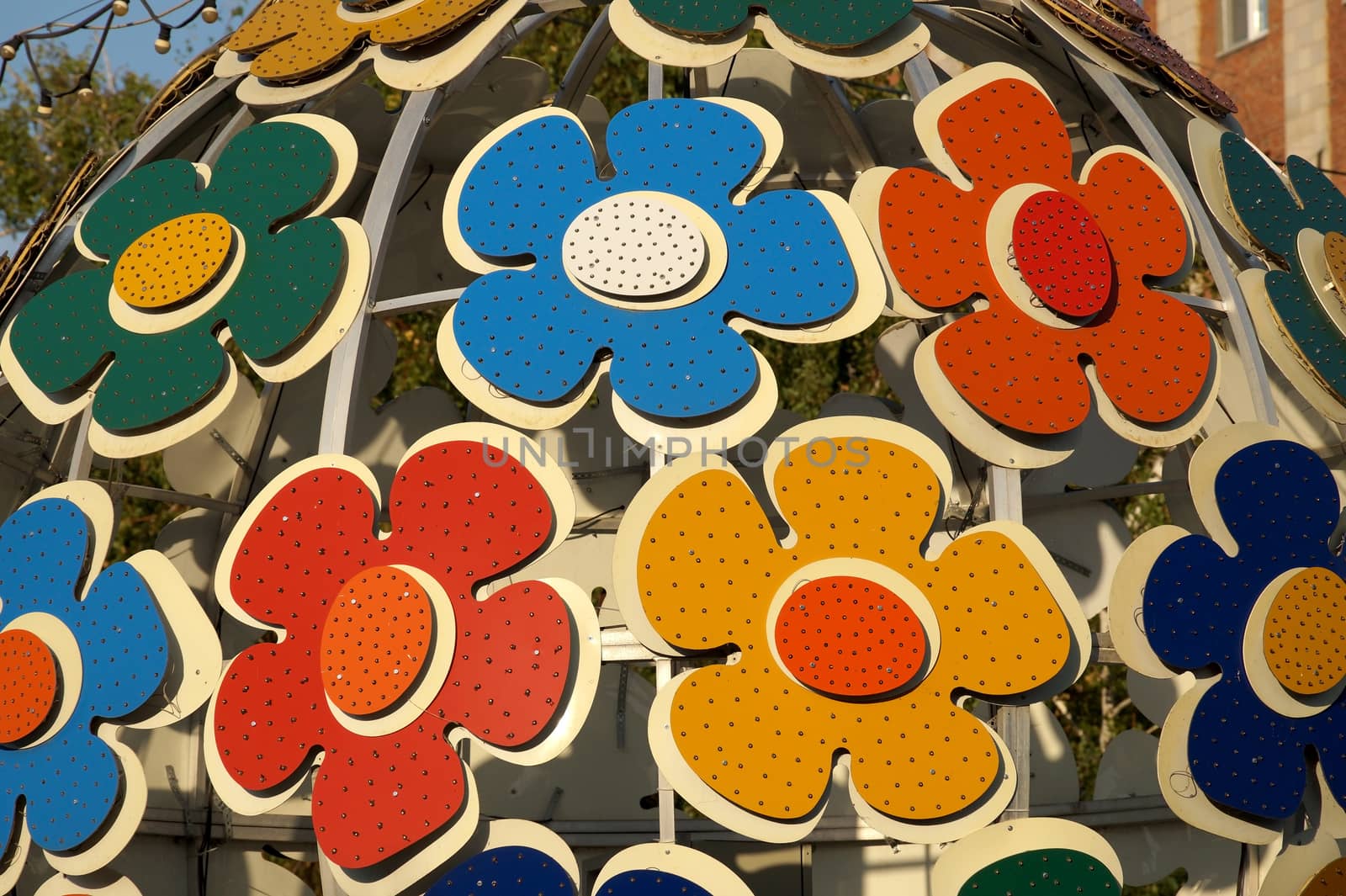 Design "Flowers" on the street in the city of Volgograd