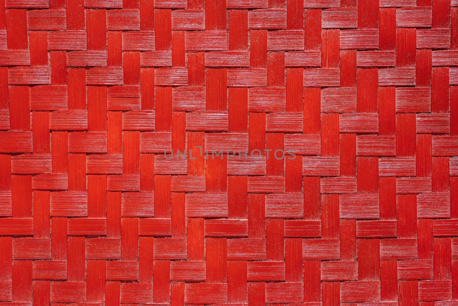 Texture of red bamboo wicker. Used to make various appliances In the household in the past of Thailand.