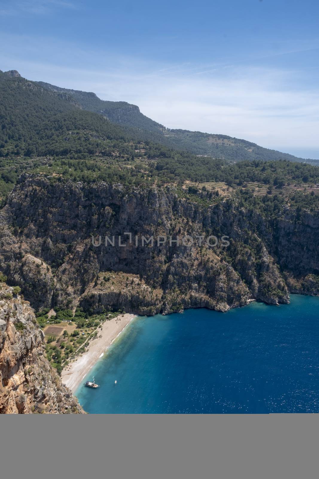 Kelebekler vadisi. Forest and beautiful sea in Mediterranean. butterfly Valley by oaltindag