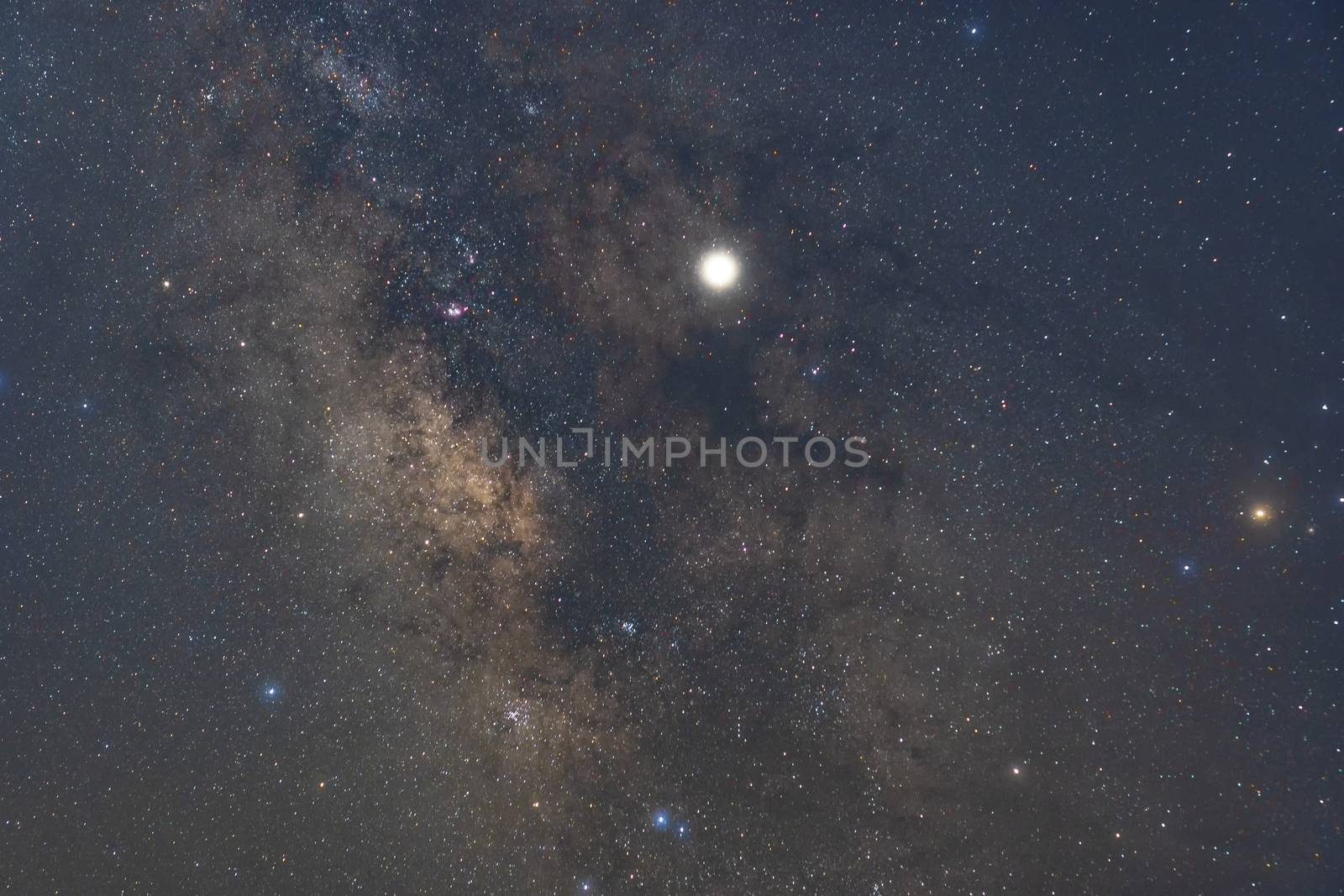 The center of the Milky Way, overlooking Lagoon Nebula, Trifid Nebula