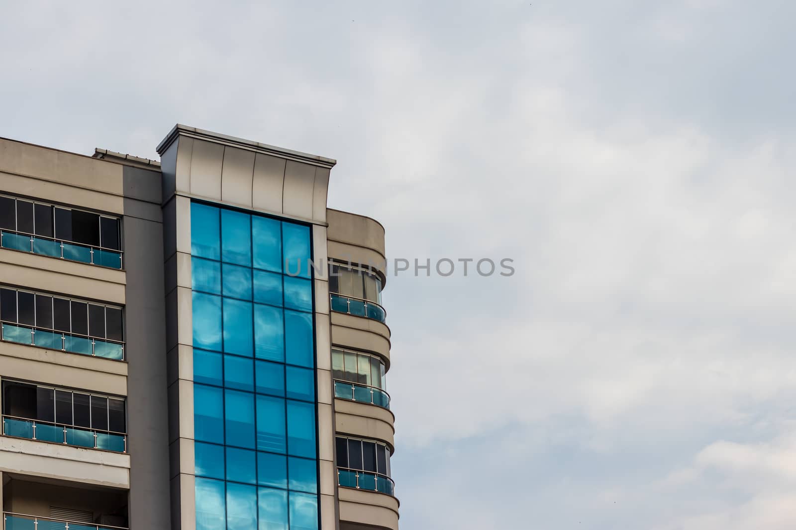 a clean corner shoot from an tall building - used as business center. photo has taken at izmir/turkey.