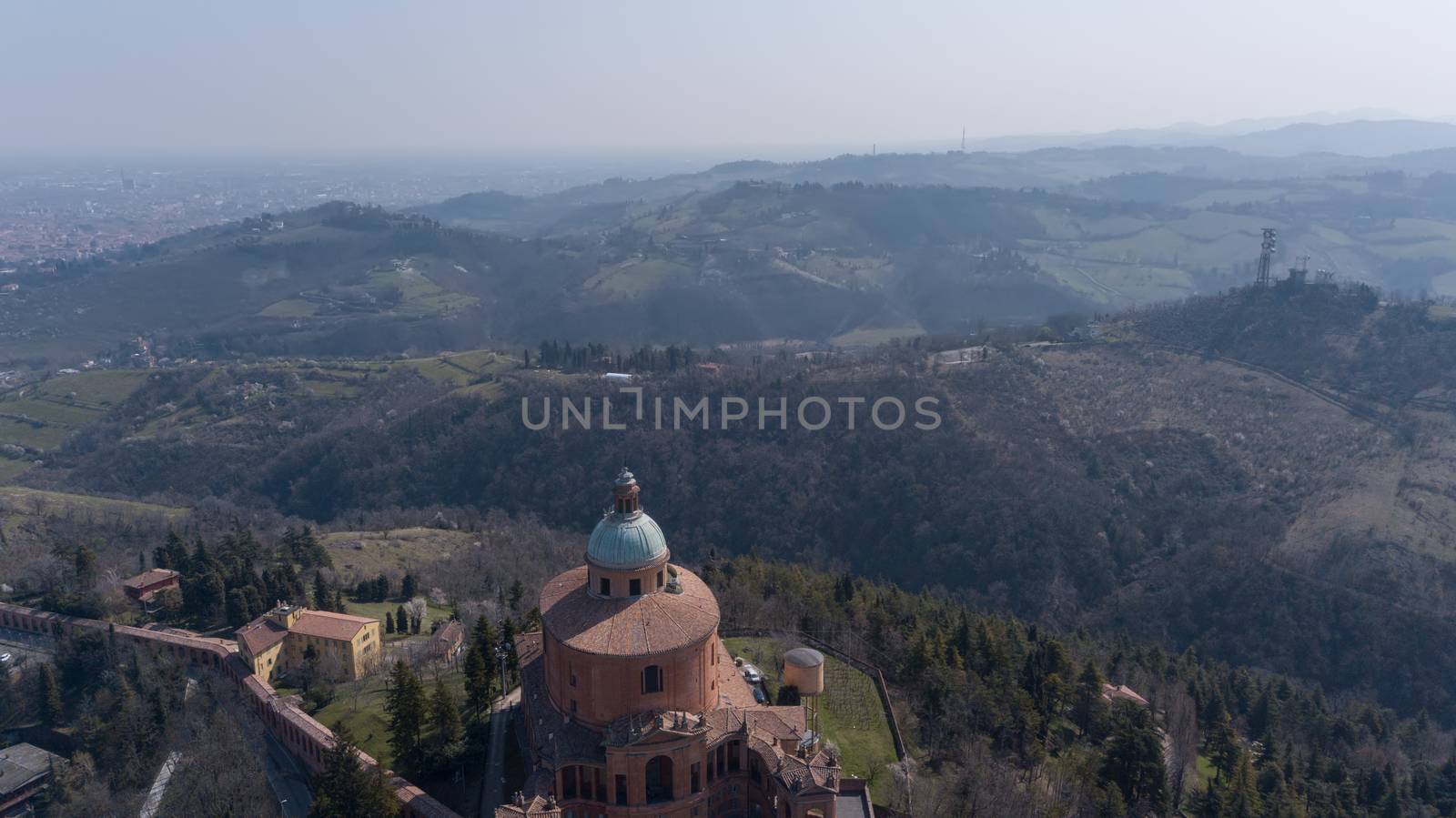 Italy Bologna city landscape aerial view by desant7474