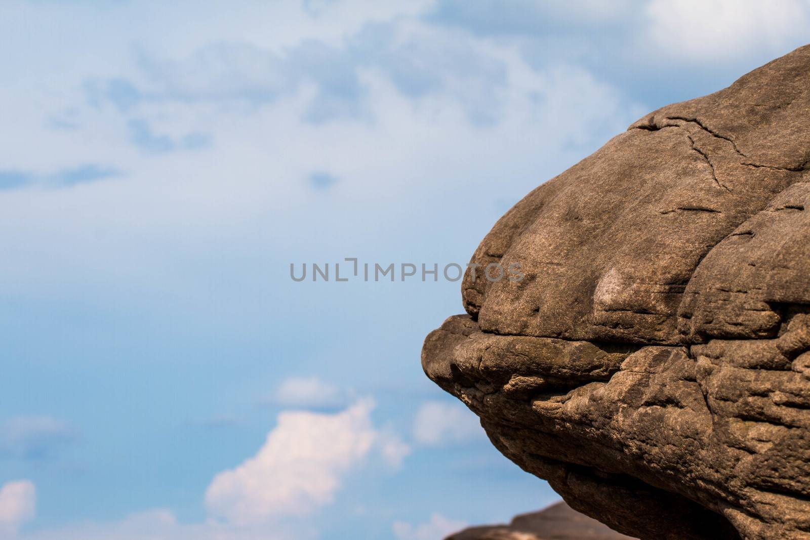 Beautiful amazing of rocks, Natural of rock canyon in mekhong river , Hat Chom Dao, Ubon Ratchathani province, North east Thailand