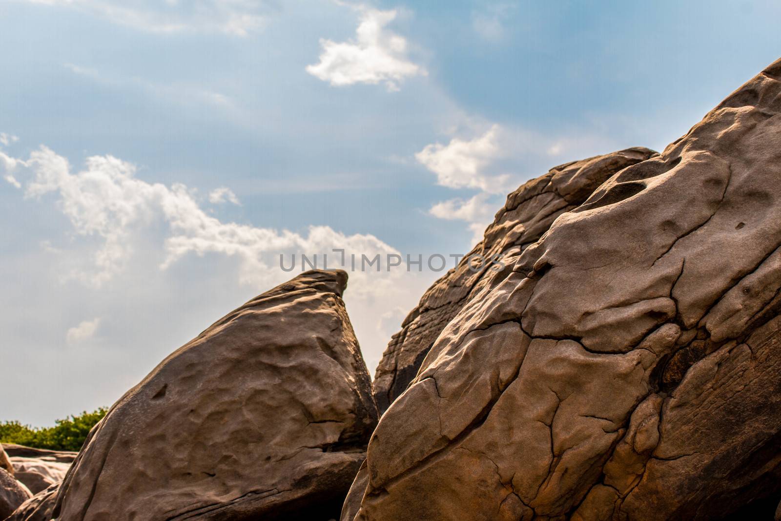 Beautiful amazing of rocks, Natural of rock canyon in mekhong river , Hat Chom Dao, Ubon Ratchathani province, North east Thailand by N_u_T