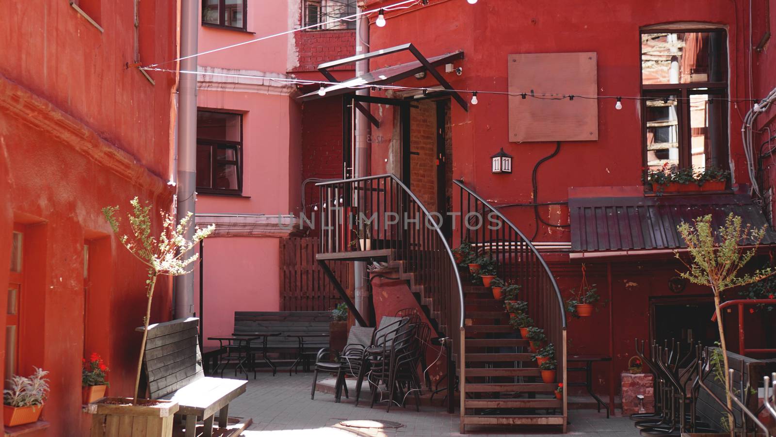 MINSK, BELARUS Red Yard - courtyard-well in Minsk, place of youth subculture by natali_brill