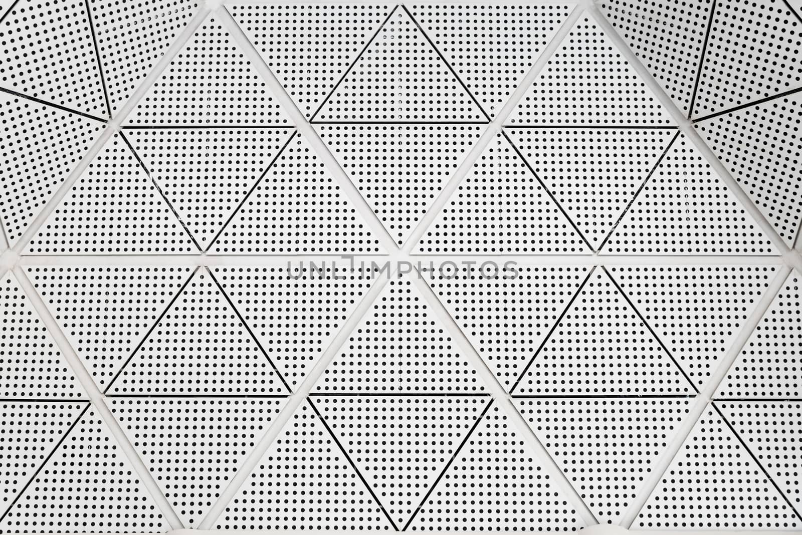 Modern metal ceiling dotted pattern