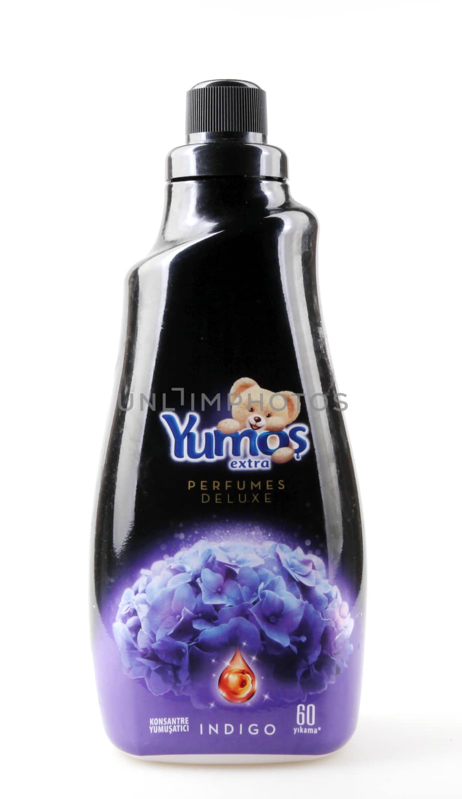 Pomorie, Bulgaria - June 23, 2019: Yumoş is a brand of softeners belonging to Unilever by 2008. In 2008, it was sold to Sun Products, which is already part of Henkel.
