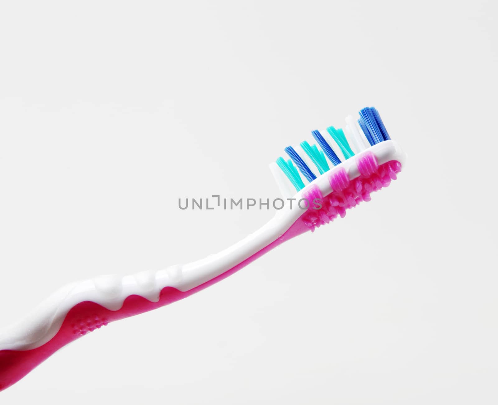 Plastic Toothbrush Against White Background