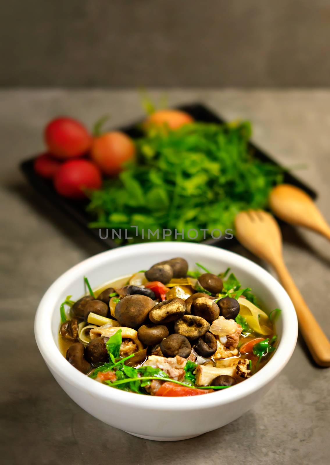 Mixed mushroom spicy curry by rakratchada